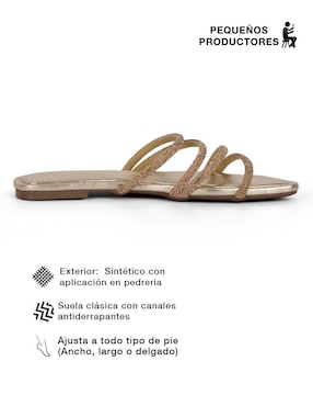 Sandalia plana Rbcollection para mujer