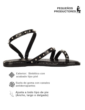 Sandalia plana Rbcollection para mujer