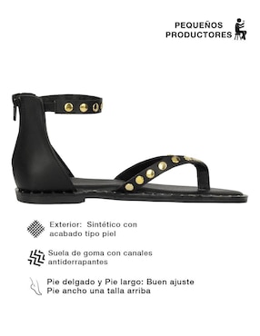 Sandalia plana Rbcollection para mujer