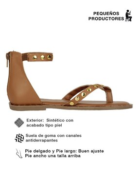 Sandalia plana Rbcollection para mujer