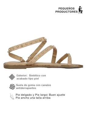 Sandalia plana Rbcollection para mujer