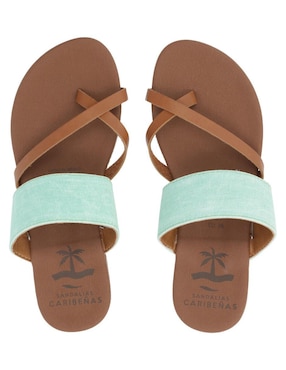 Sandalias Caribeñas Menta Para Mujer