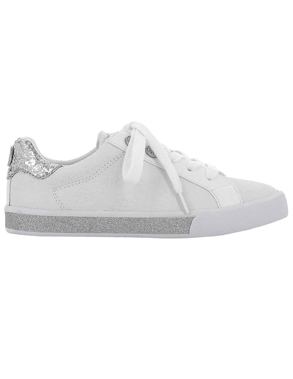 tenis guess mujer blancos con brillos