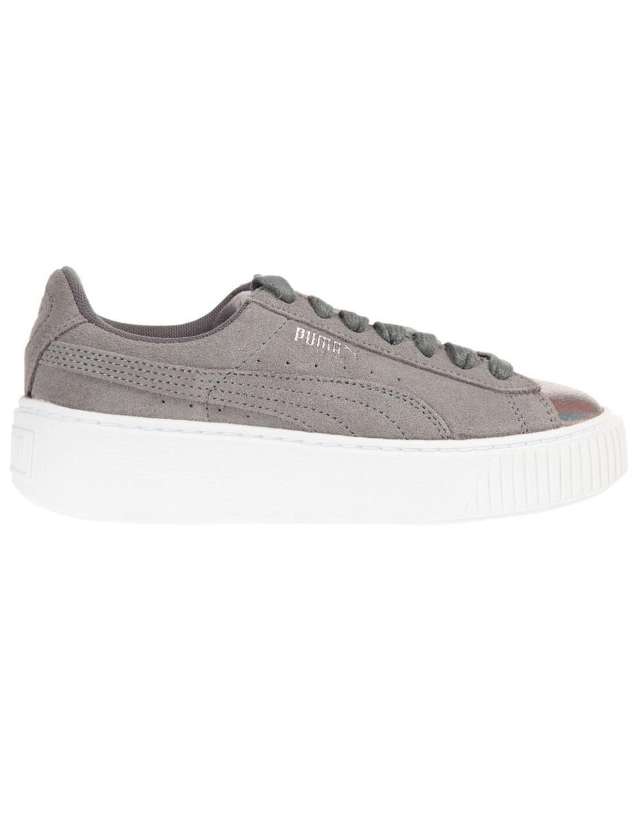 puma suede platform gris