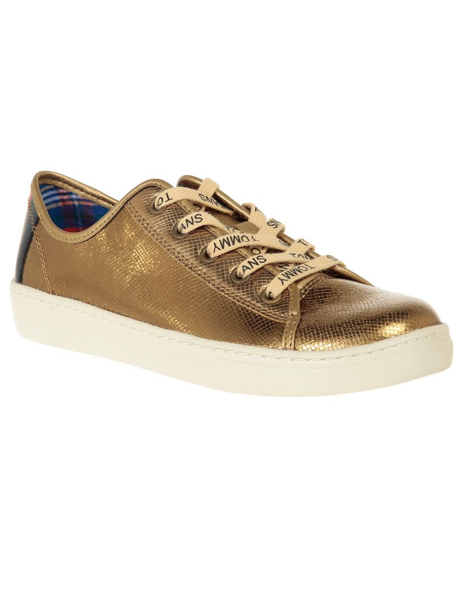 Tenis texturizado Tommy Hilfiger color oro en Liverpool