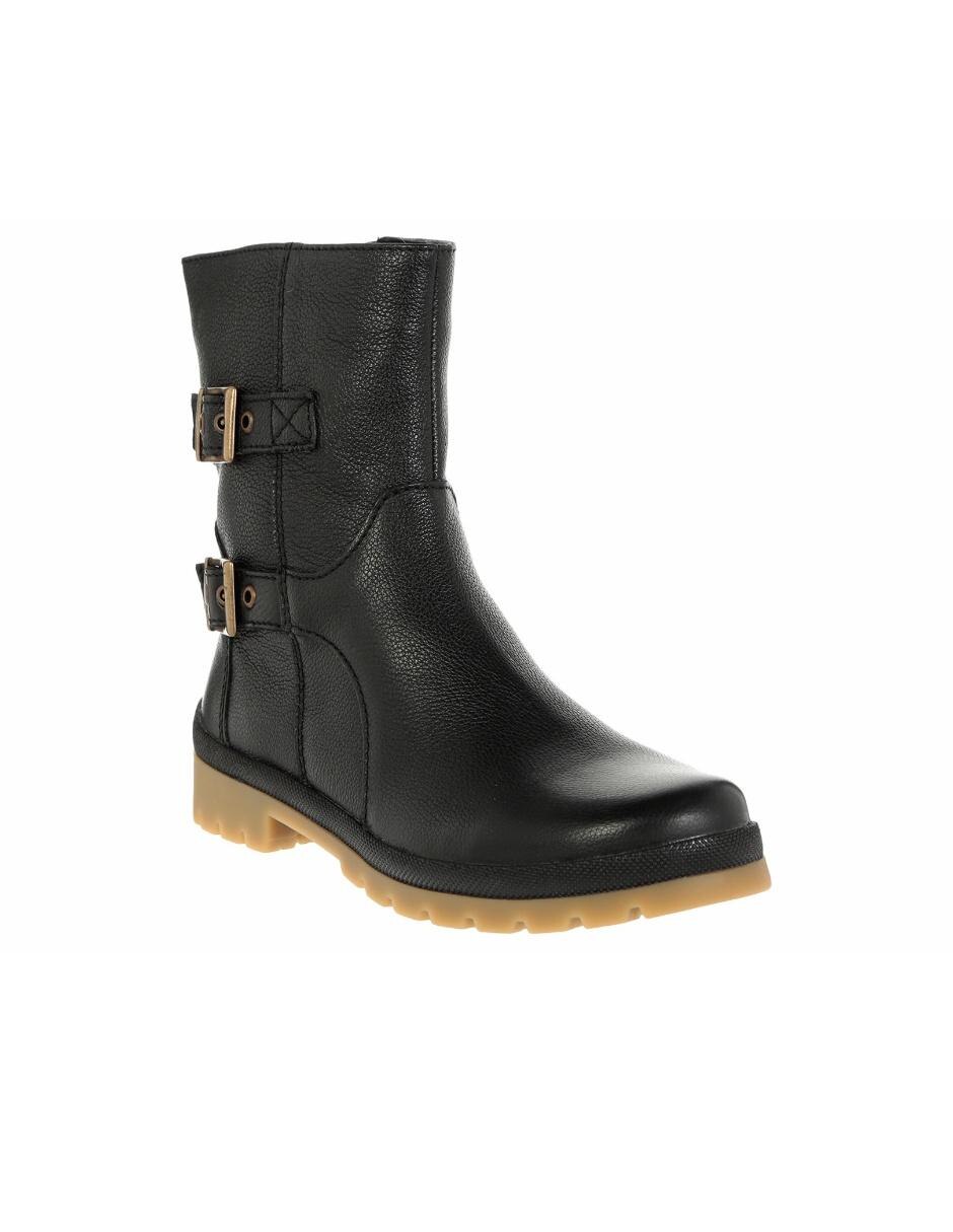Botín Flexi escolar Niño piel lisa negro estilo 50905 - Zapatería Gaby  Moroleón