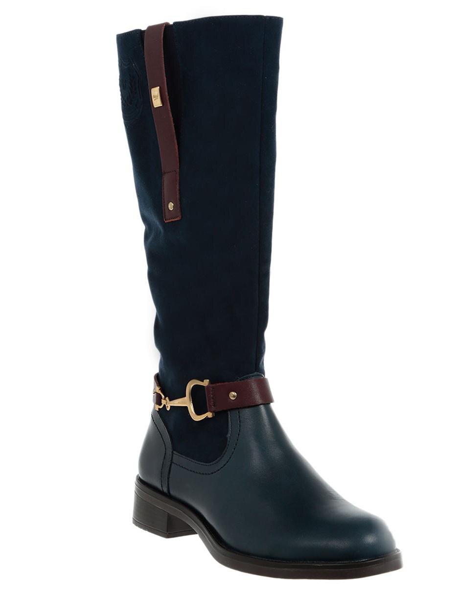 Bota lisa Flexi piel azul en Liverpool
