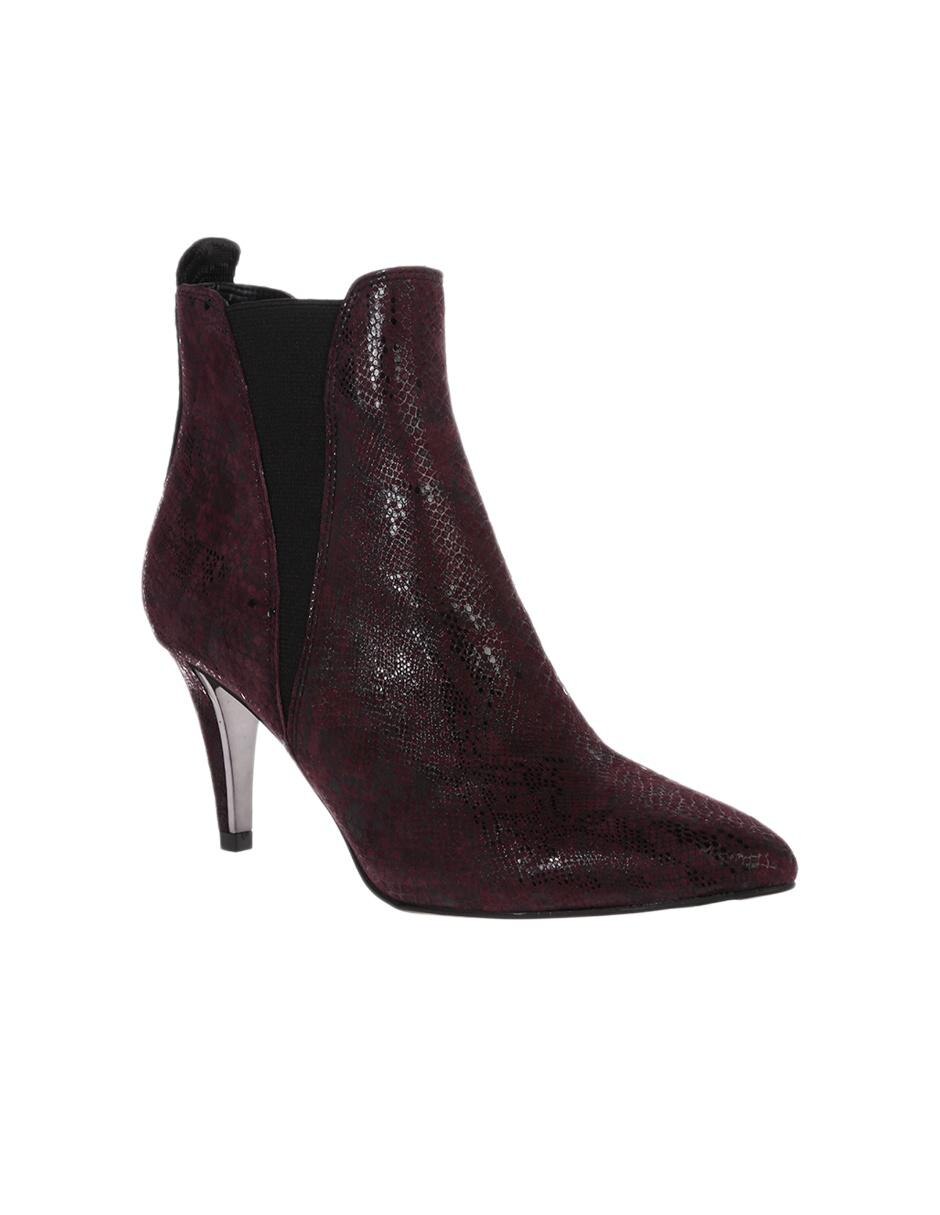 Botín DKNY piel vino animal print en Liverpool