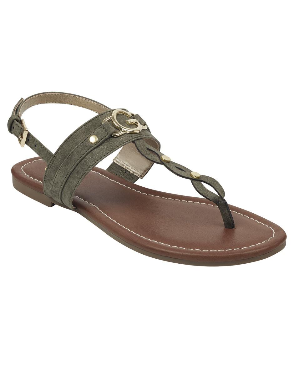 Sandalia G by Guess verde con logotipo en Liverpool