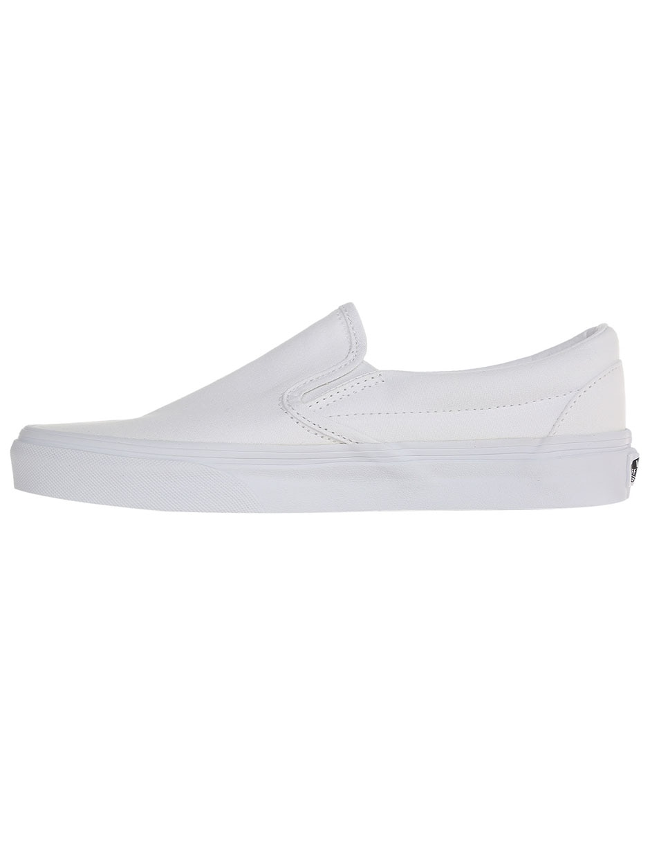 vans slip on blancos piel