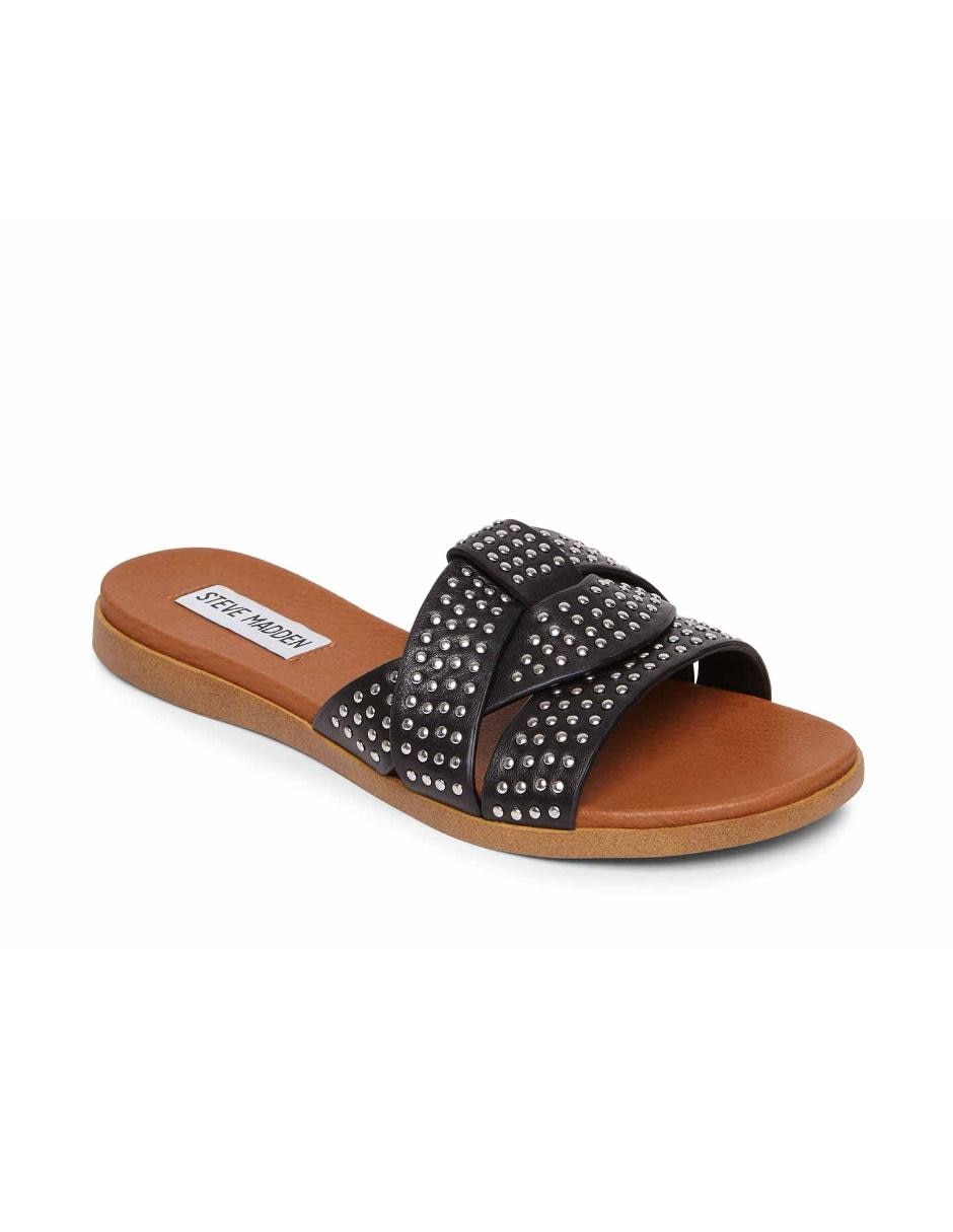 Mujer Steve Madden Sandalias Negras Con Acabado Mullido Y Hebillas Around  Negro | Ropa De Estar Por Casa ⋆ Hellion