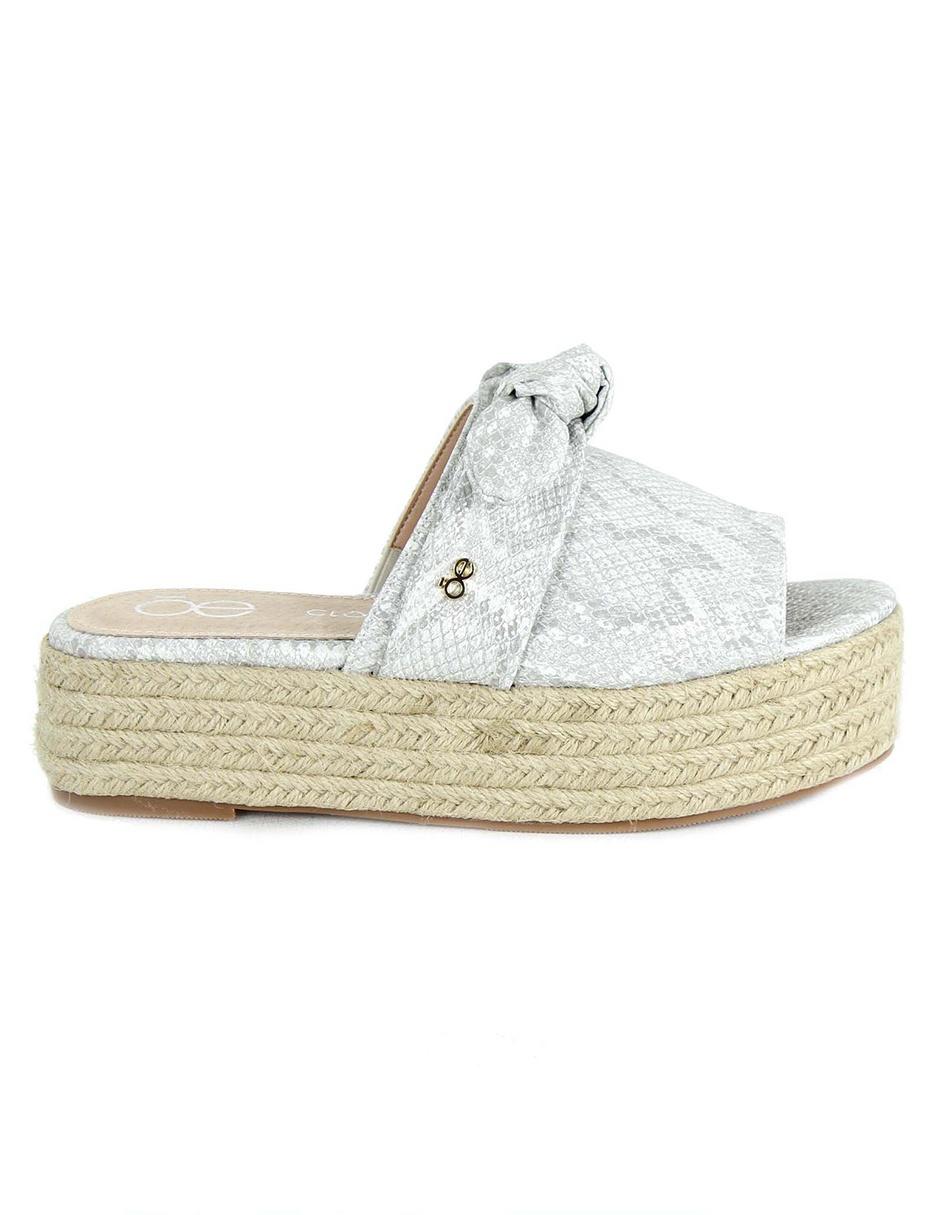 Sandalia plateada animal print 1