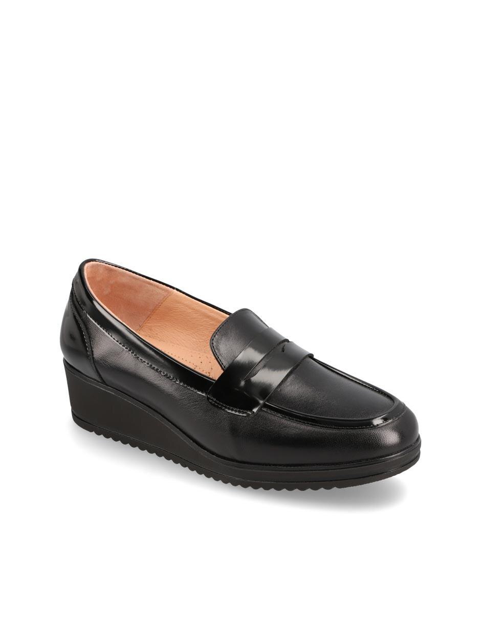Zapato Manet piel con antifaz cuña media en Liverpool