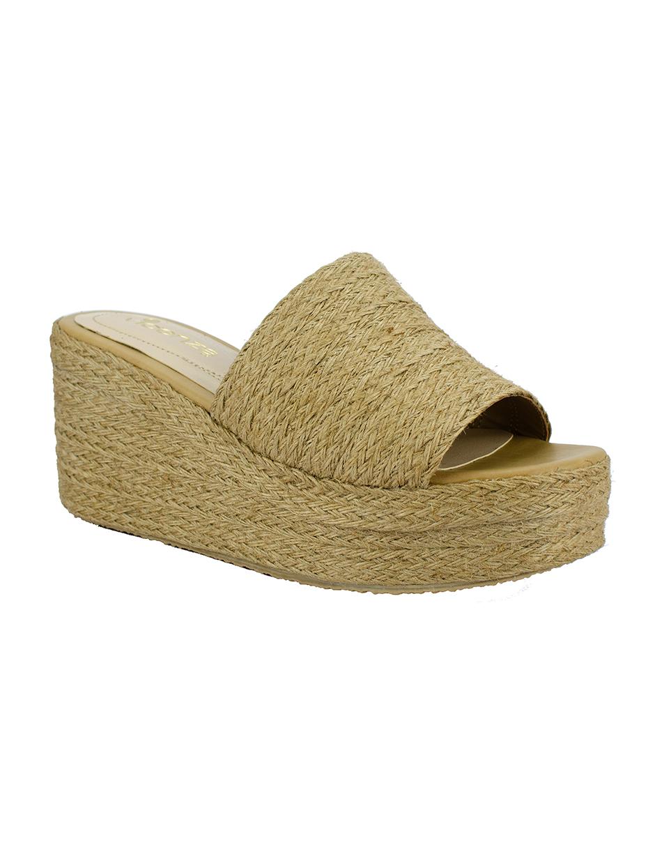 Sandalia de yute con plataforma
