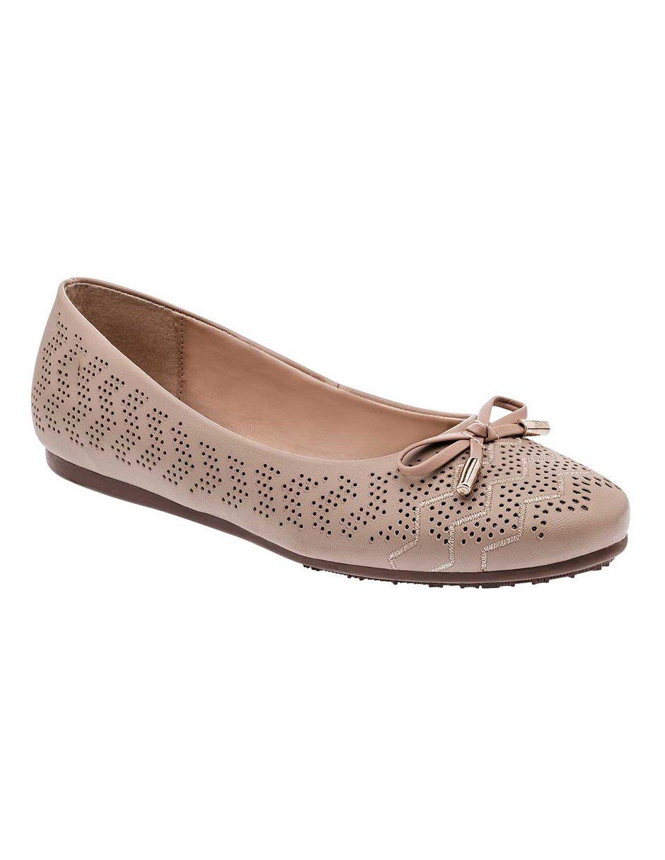 Balerina de vinipiel para mujer
