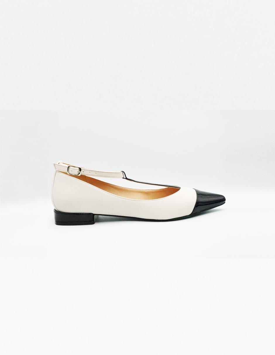 Balerina de piel para mujer