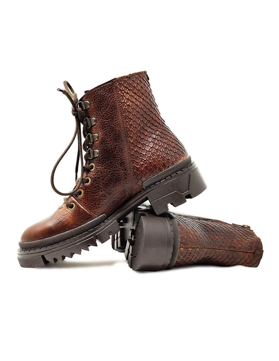 Bota al tobillo de piel para mujer 4