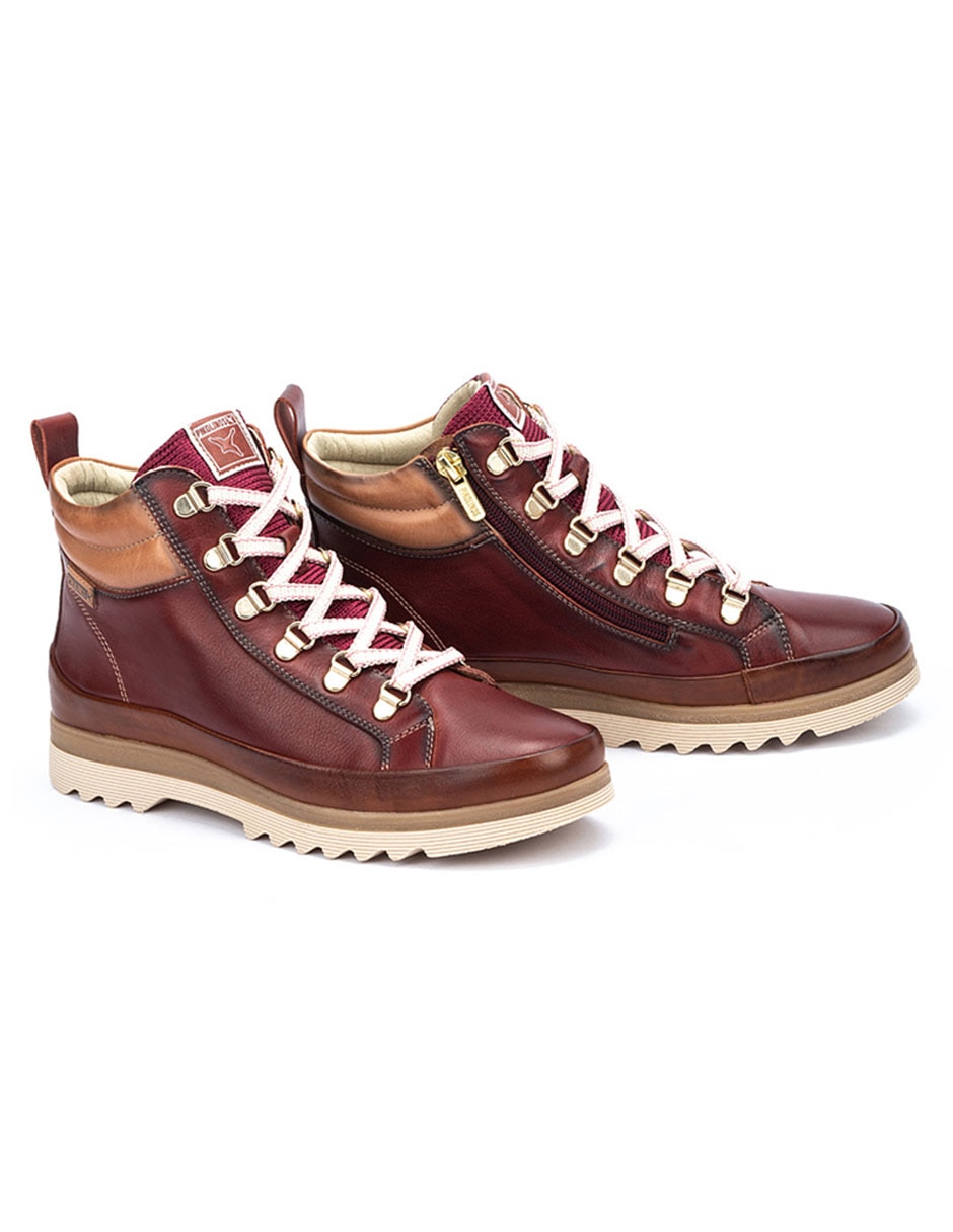 Bota arriba del tobillo Brandy de piel para mujer 4