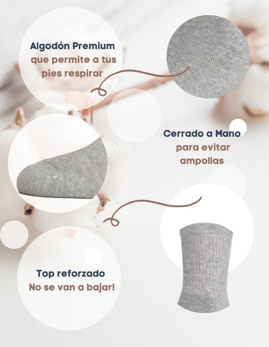 Set de calcetín de algodón para mujer 6 pares 3