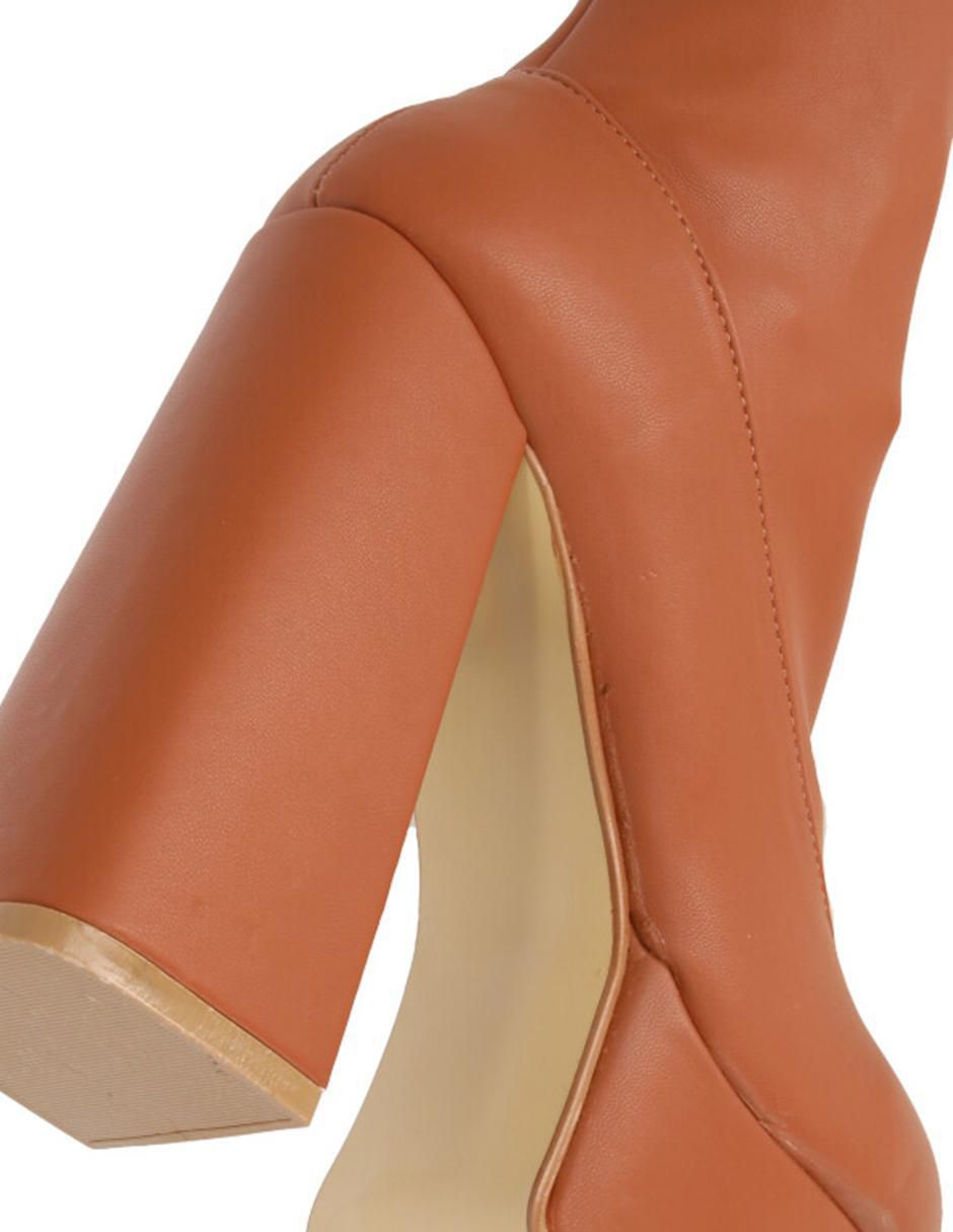 Bota arriba del tobillo de piel para mujer 4