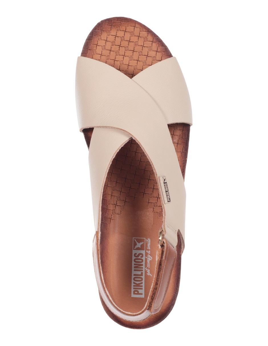 SANDALIA PLANA PIKOLINOS, 24 CM, BEIGE