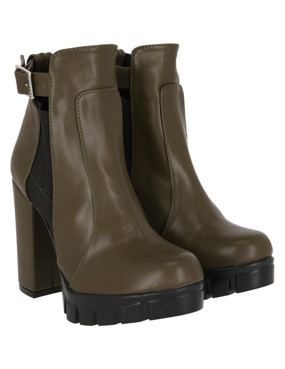 Bota arriba del tobillo de piel para mujer Bota arriba del tobillo de piel para mujer