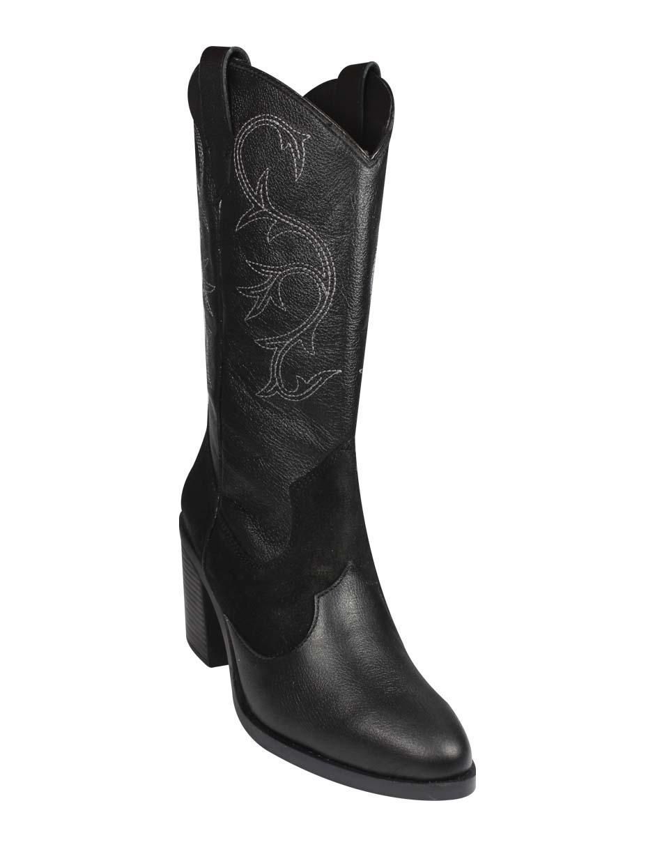 Bota arriba del tobillo de piel para mujer
