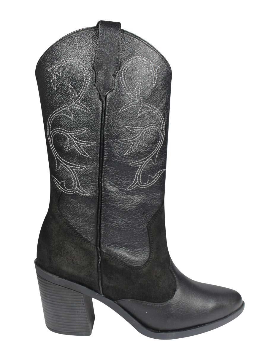 Bota arriba del tobillo de piel para mujer 4