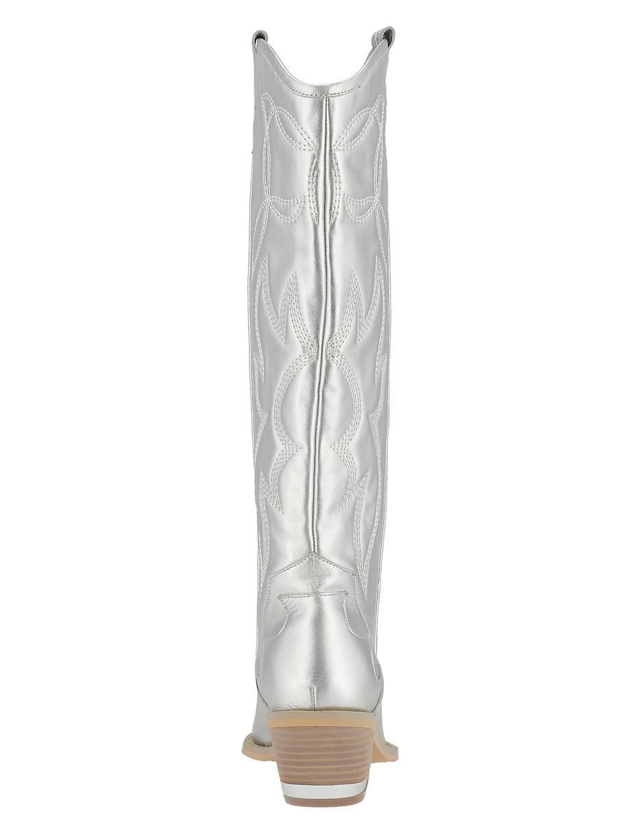 Bota abajo de la rodilla de piel para mujer 2