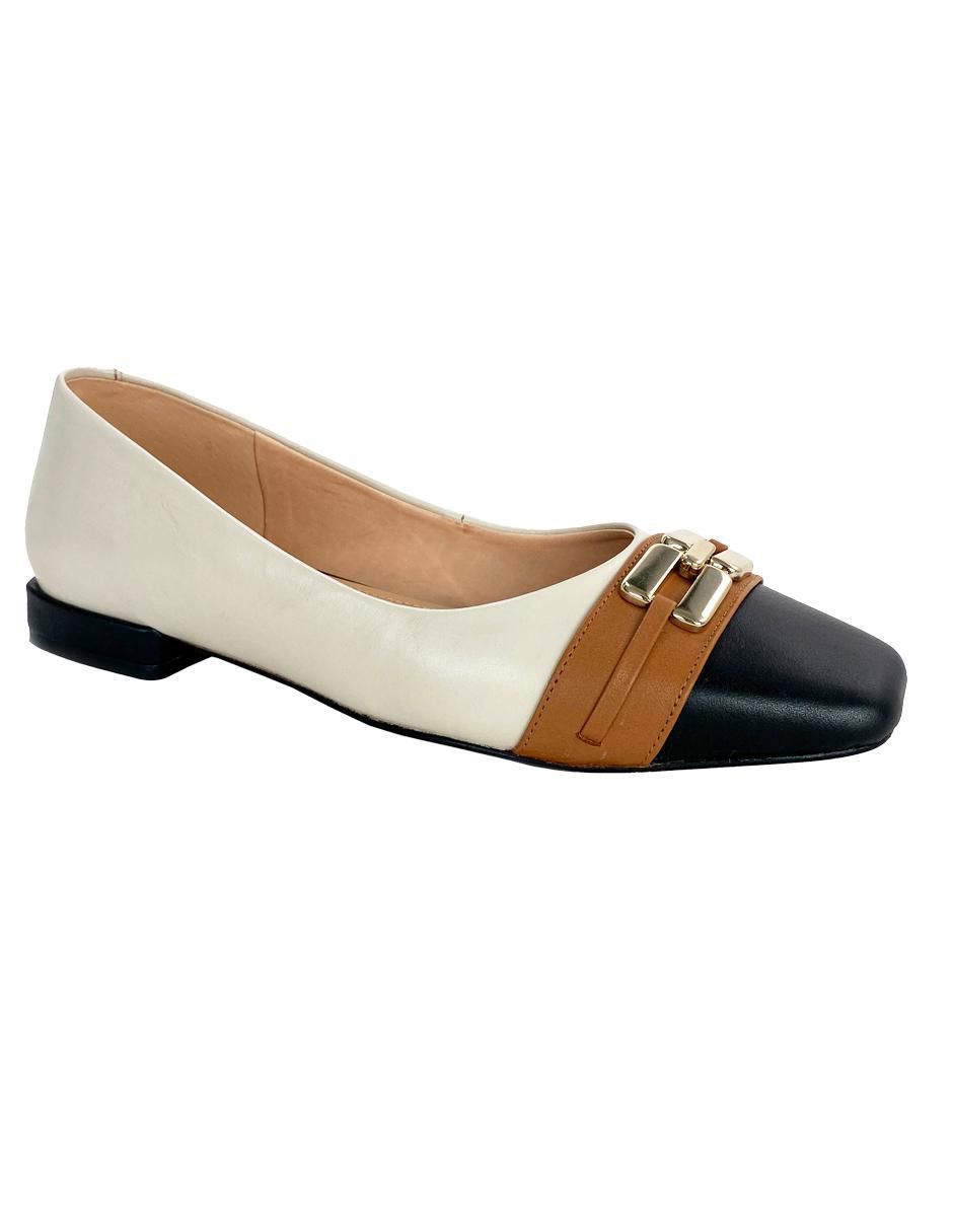 Balerina de piel para mujer
