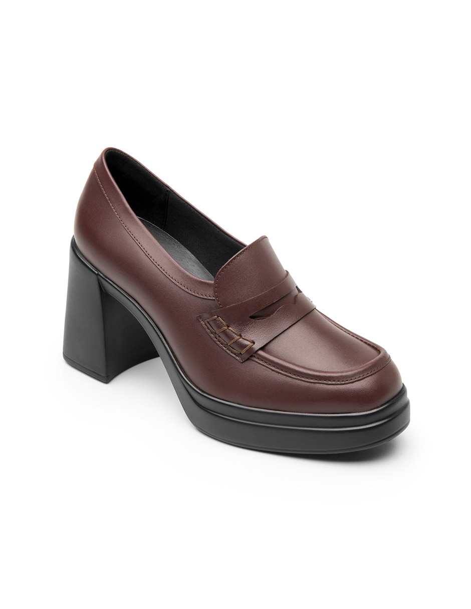 Mocasín de piel para mujer