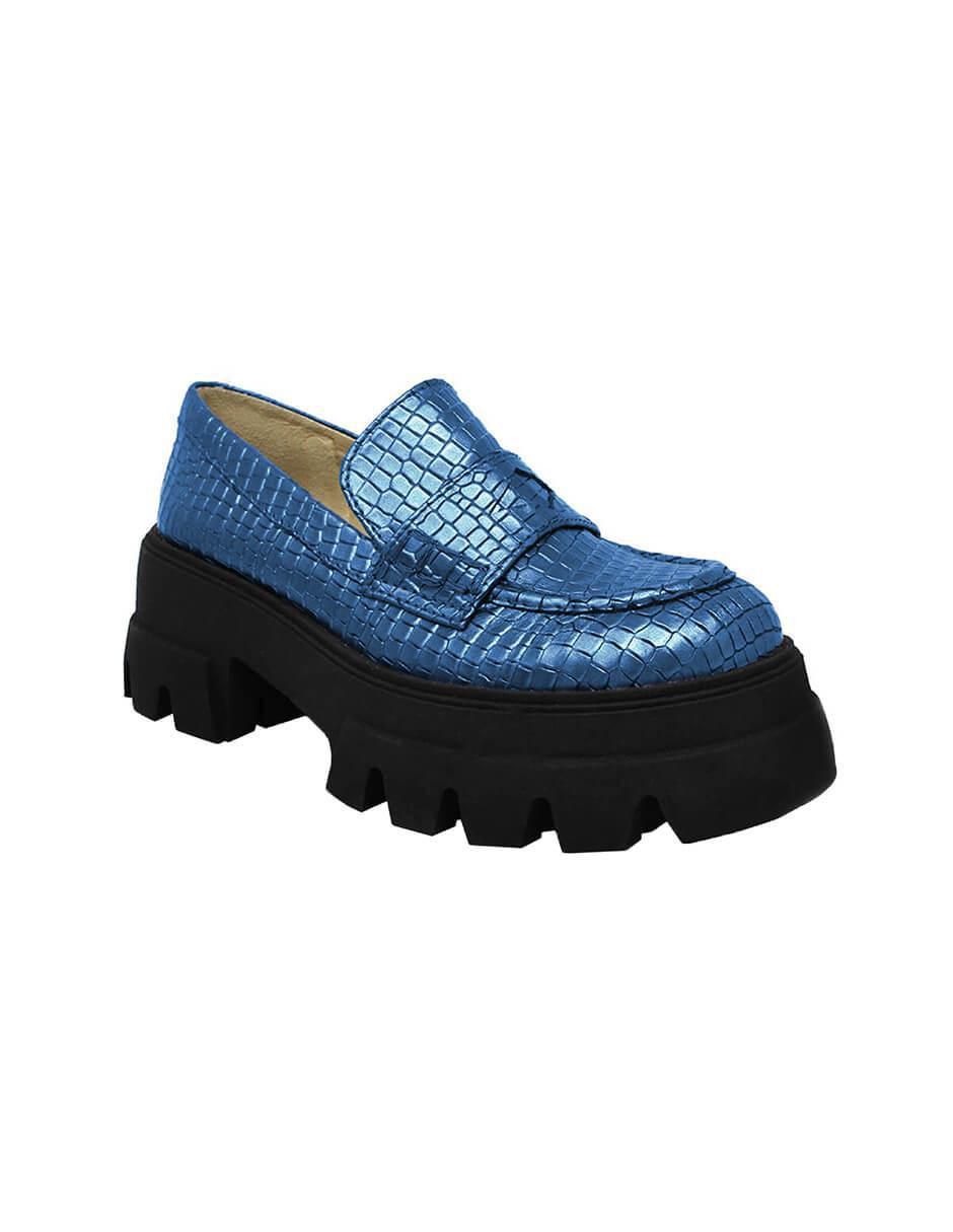 Mocasín de piel para mujer