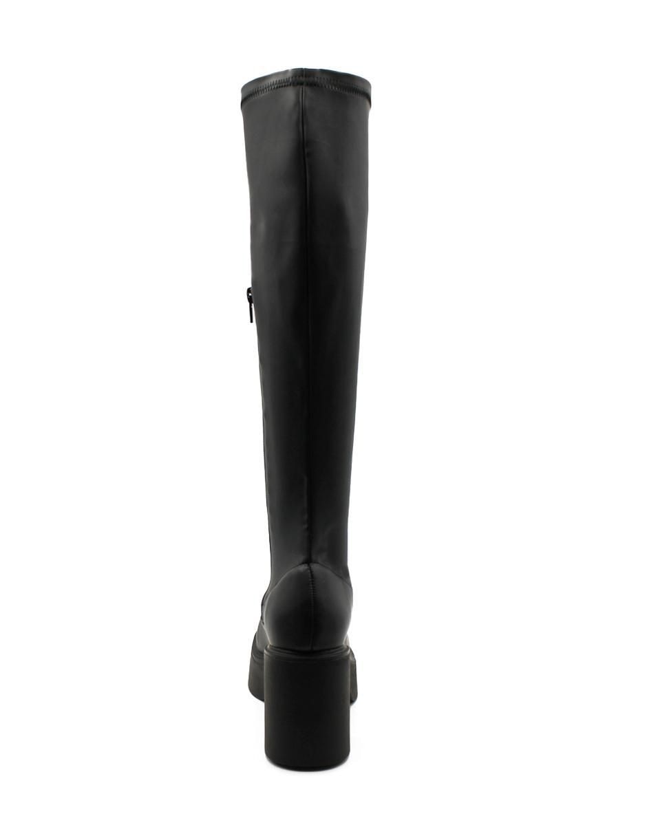 Bota abajo de la rodilla de piel para mujer 5