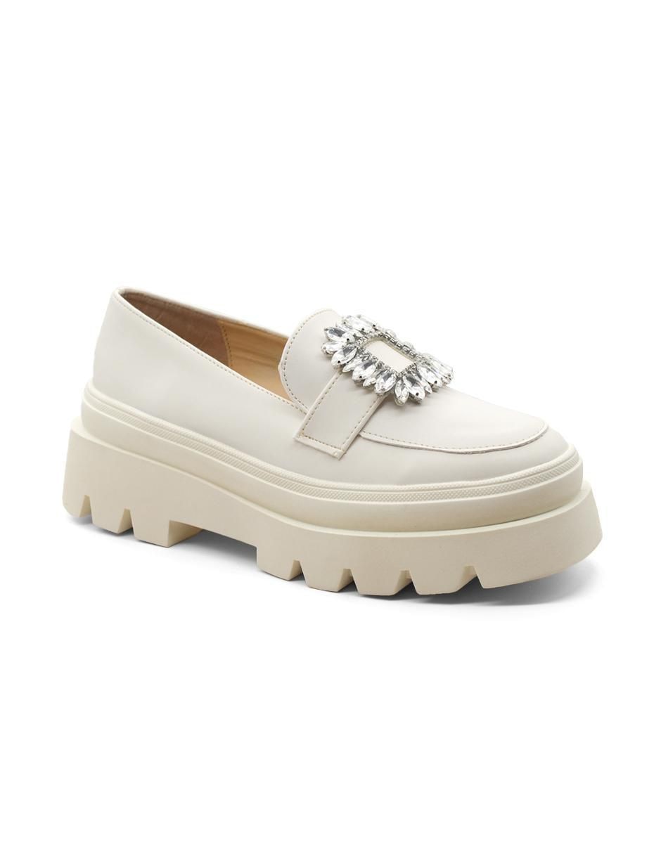Mocasín de piel para mujer