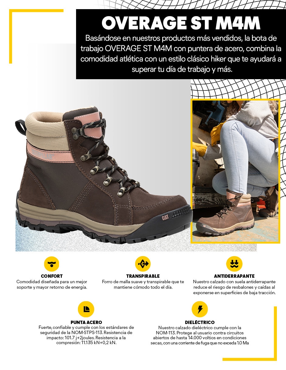 Bota arriba del tobillo Overage St M4M de piel para mujer 7