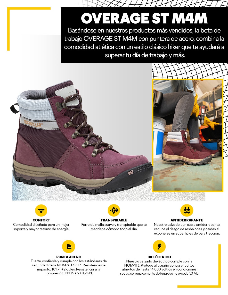 Bota arriba del tobillo Overage St M4M de piel para mujer 7