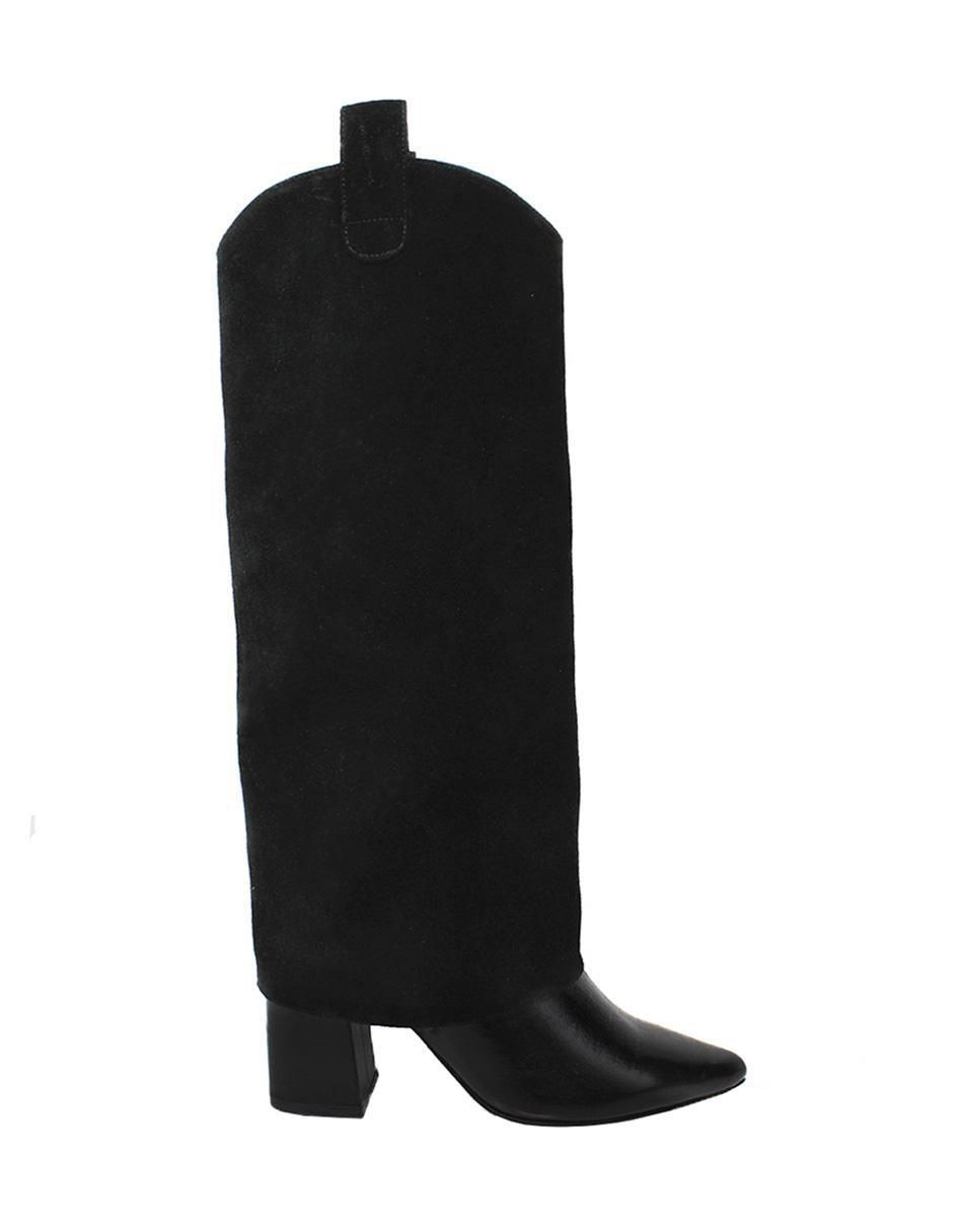 Bota abajo de la rodilla de piel para mujer 5