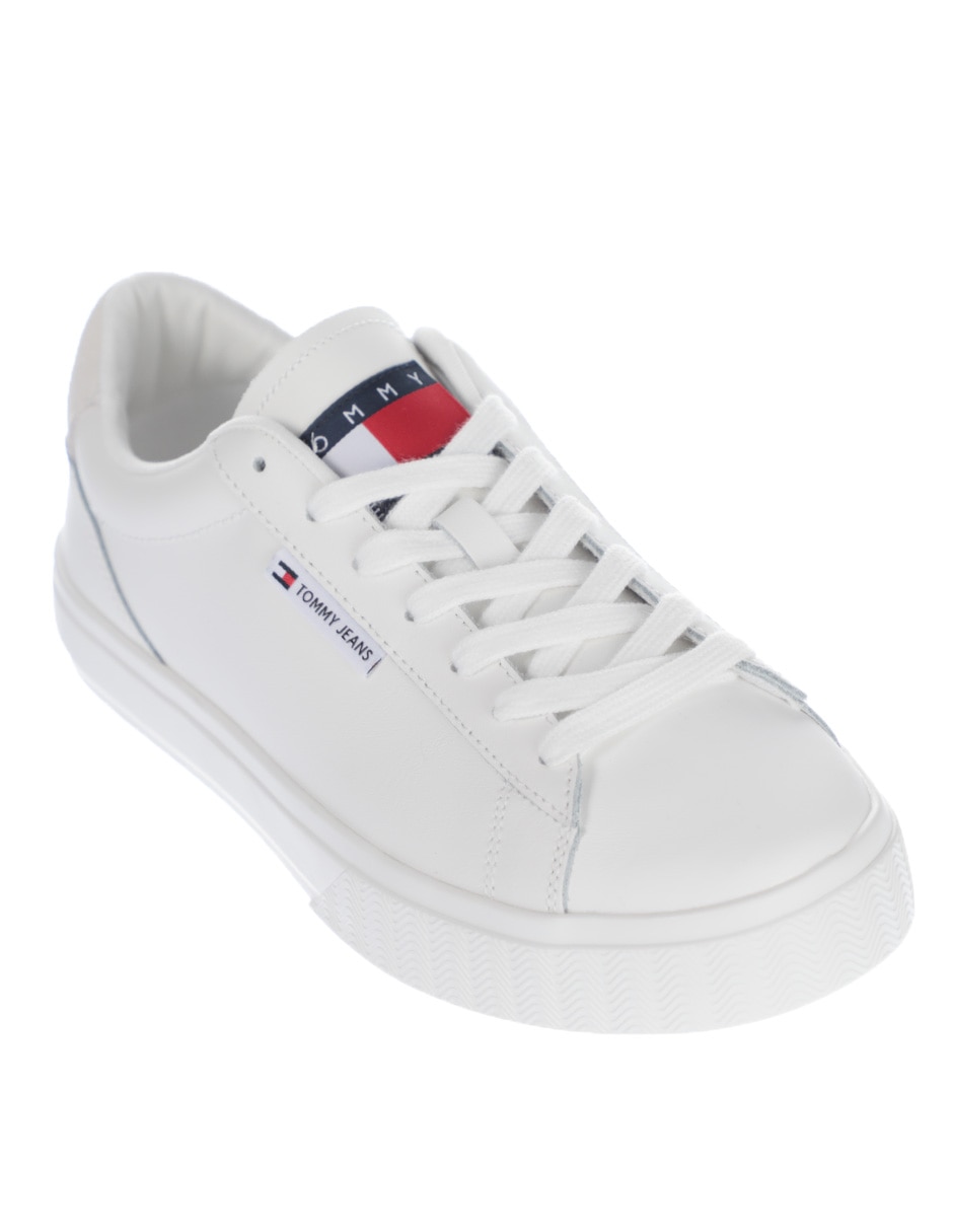 Tenis Tommy Hilfiger Cupsole Blanco Para Mujer