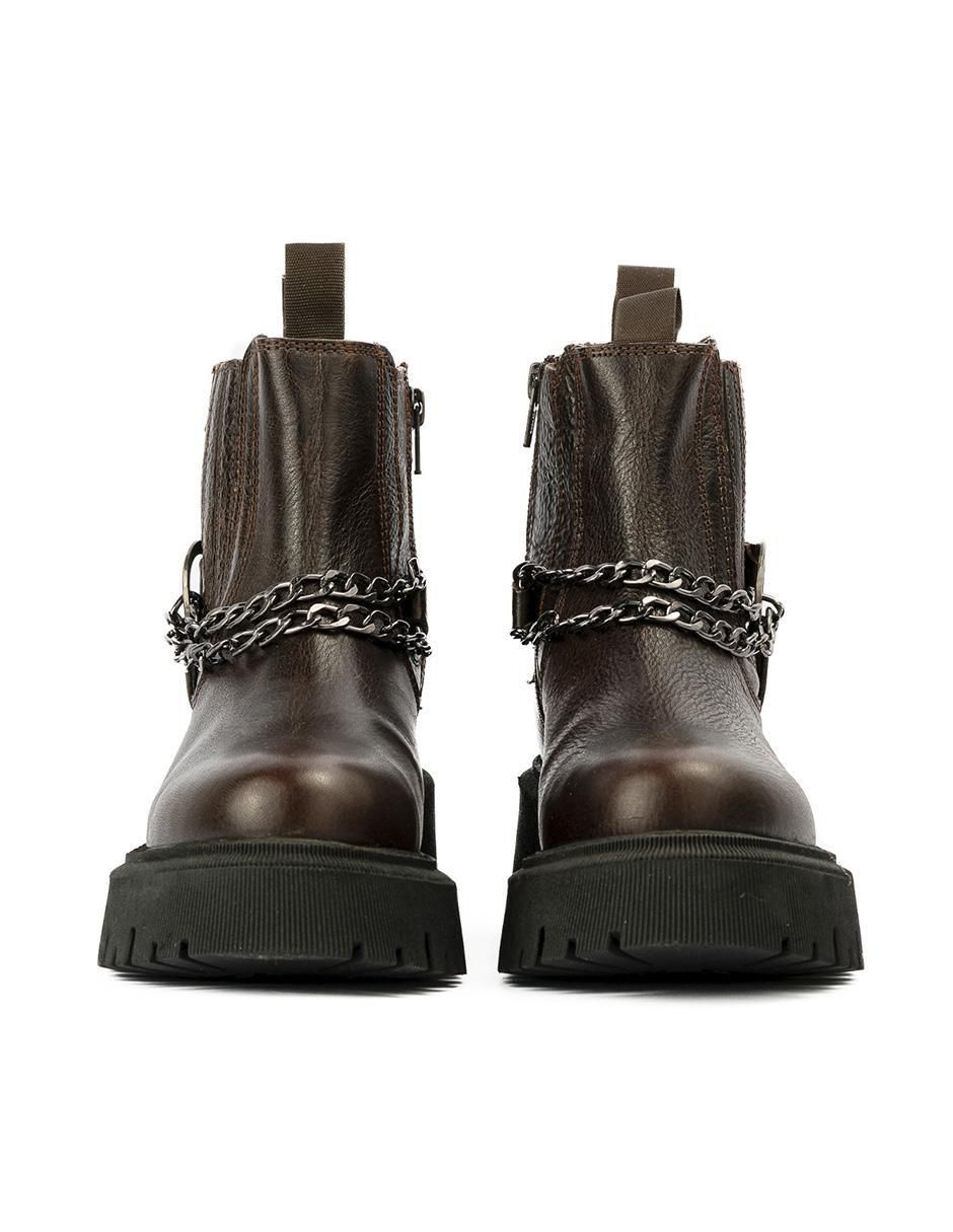 Bota al tobillo de piel para mujer 3