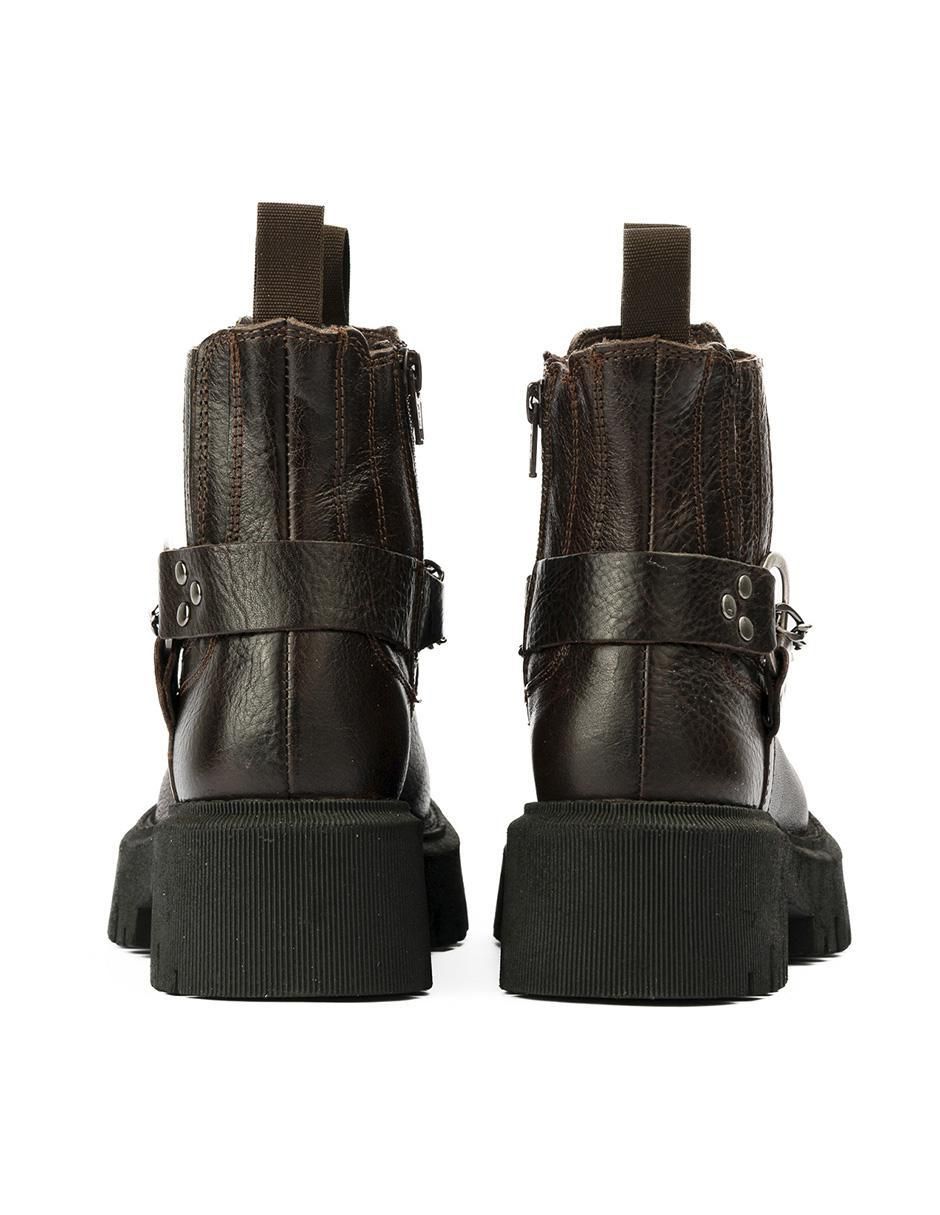 Bota al tobillo de piel para mujer 4