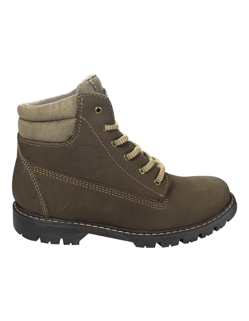 Bota medio leon "de" nobuck "para mujer"