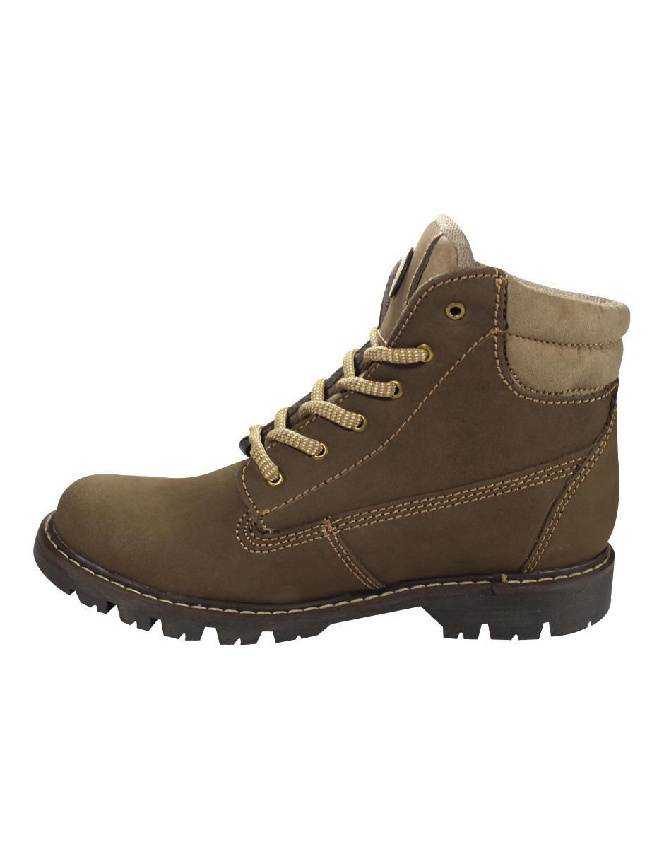 Bota medio leon "de" nobuck "para mujer"