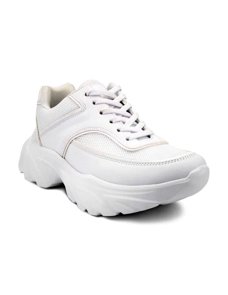 Tenis para mujer color blanco estilo chunky