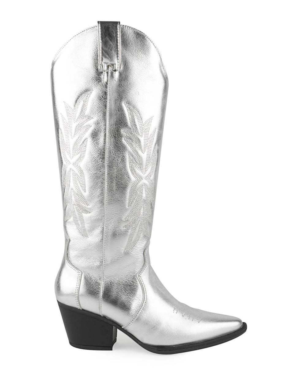 Bota cowboy abajo de la rodilla de piel para mujer Bota cowboy abajo de la rodilla de piel para mujer