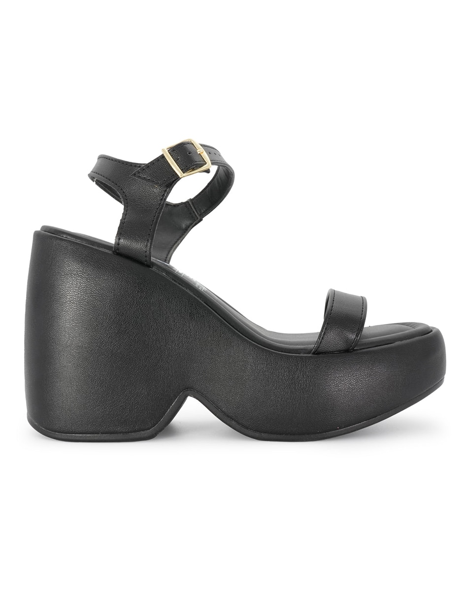 Zapato de plataforma Moleca punta redonda