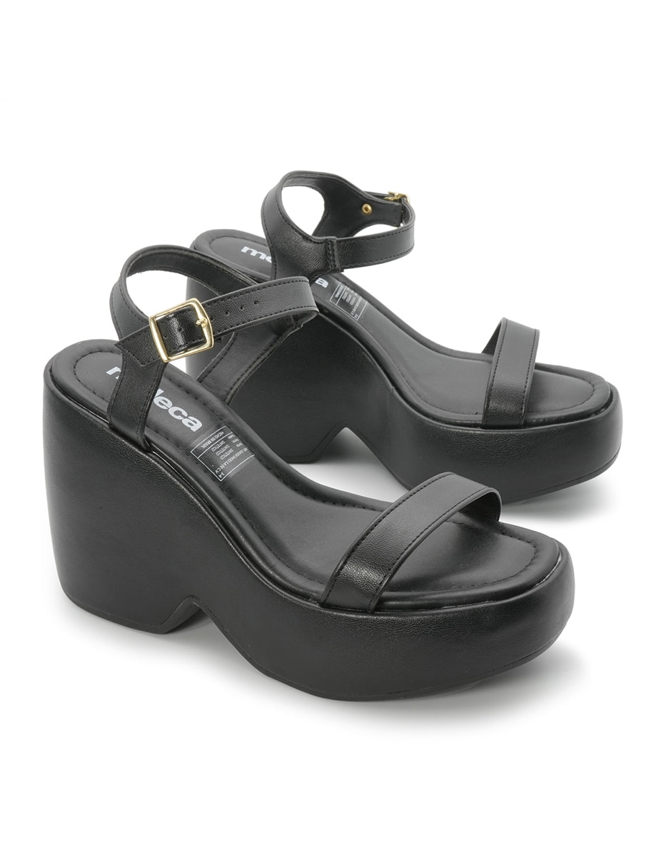 Zapato de plataforma Moleca punta redonda