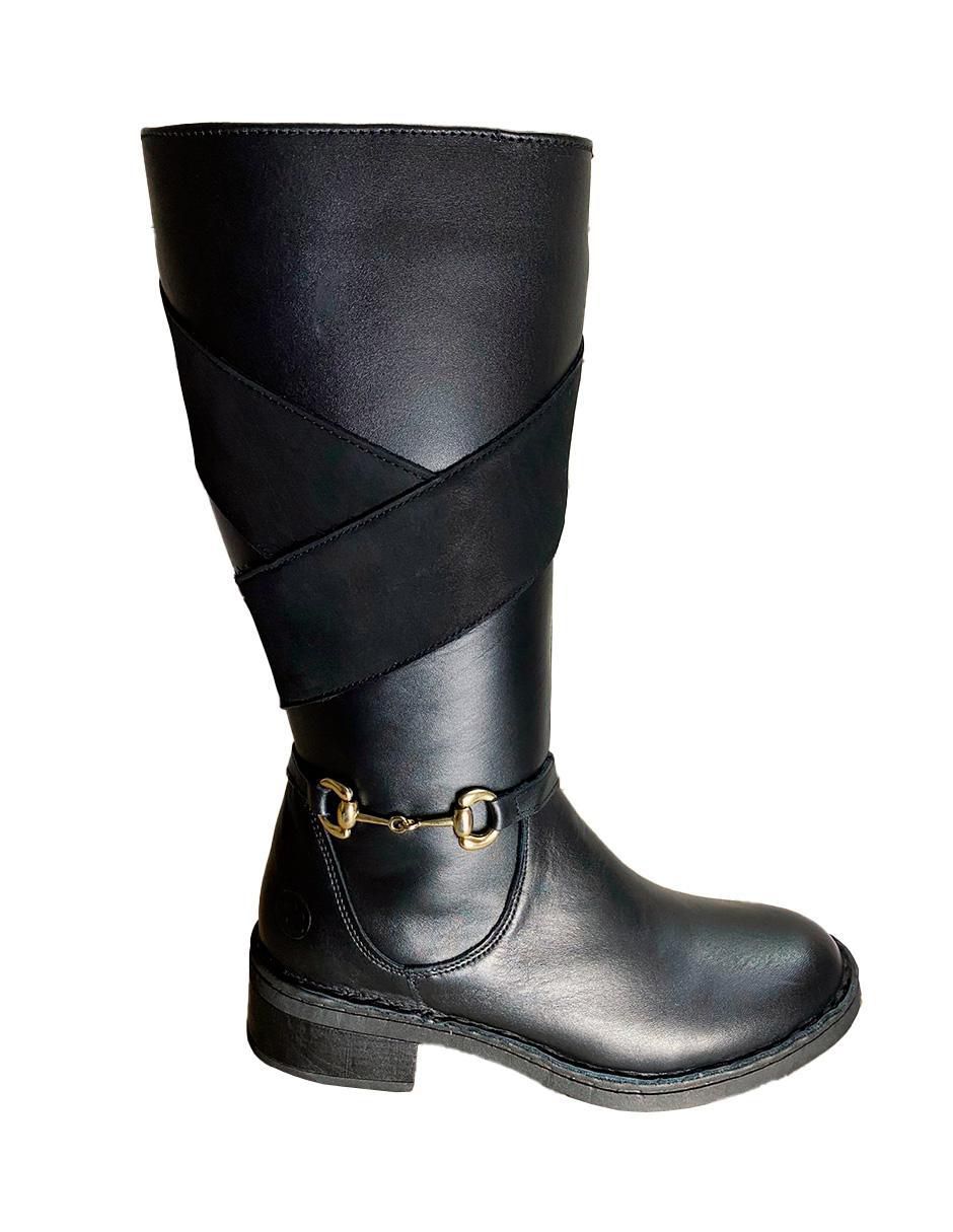 Bota arriba de la rodilla de piel para mujer 2