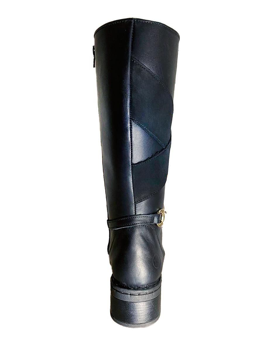 Bota arriba de la rodilla de piel para mujer 4