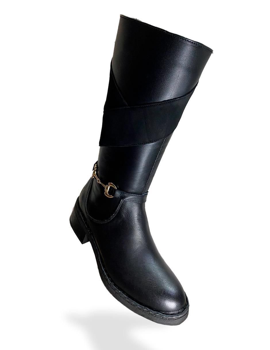 Bota arriba de la rodilla de piel para mujer 6