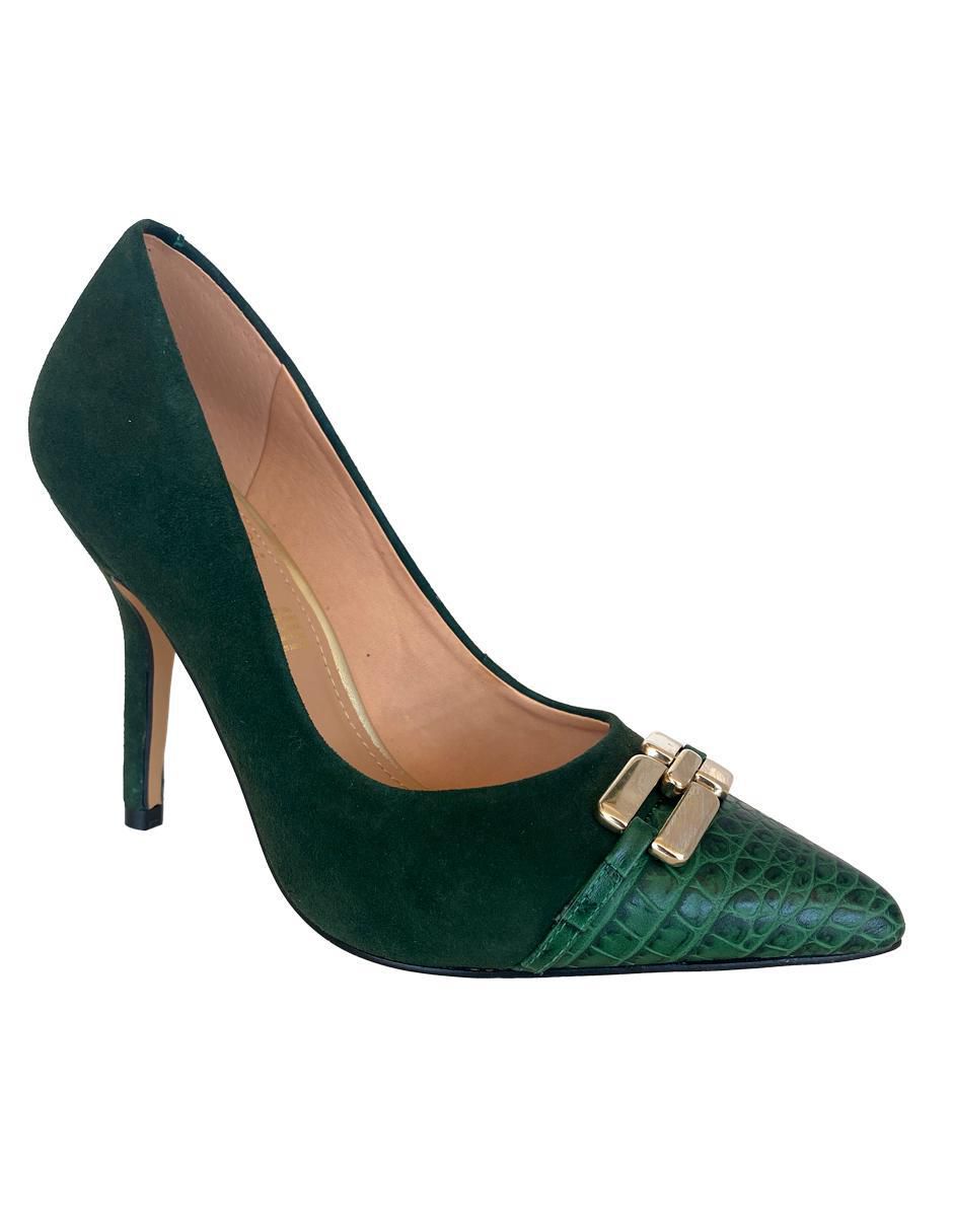 Zapatilla de piel